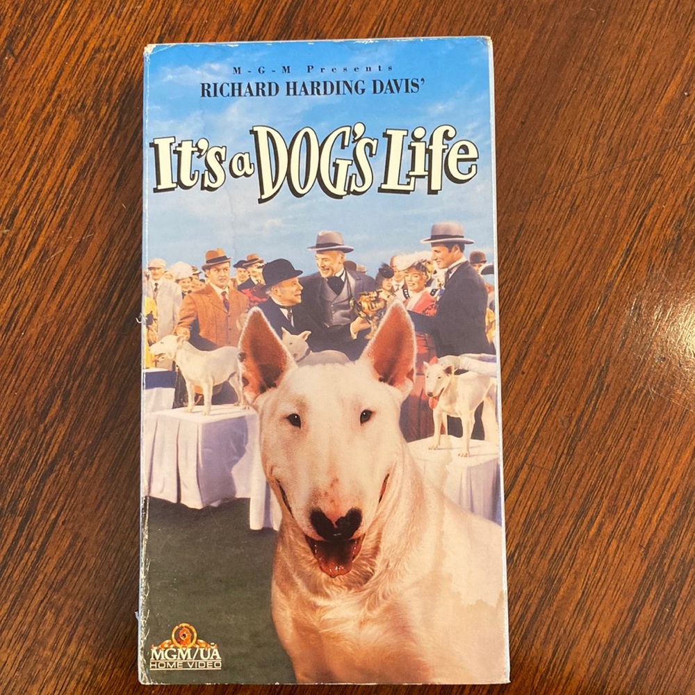 It’s a Dog’s Life Vintage VHS/VCR videotape Bull Terrier Wildfire